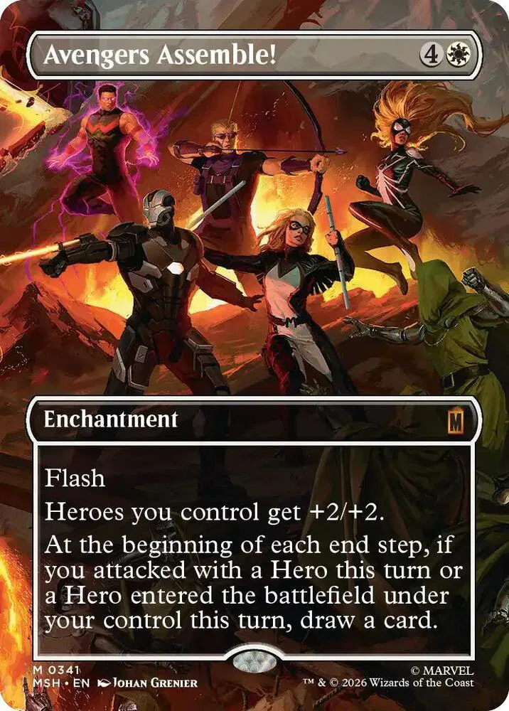 Avengers Assemble! Borderless, Magic: The Gathering, Marvel Super Heroes